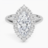 2.25 Karat Marquise Halo Tasarım Tektaş Laboratuvar Pırlanta Yüzük 18K -Illumina - Bold Diamonds