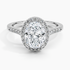 2,25 Karat Oval Halo Tasarım Tektaş Laboratuvar Pırlanta Yüzük 18 K- Lunara - Bold Diamonds