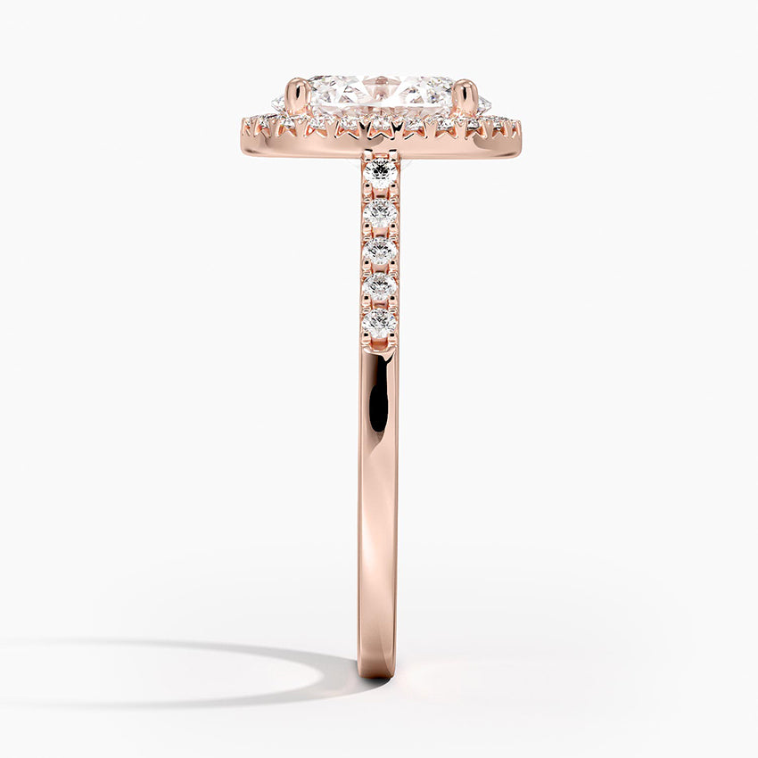 2,25 Karat Oval Halo Tasarım Tektaş Laboratuvar Pırlanta Yüzük 18 K- Lunara - Bold Diamonds