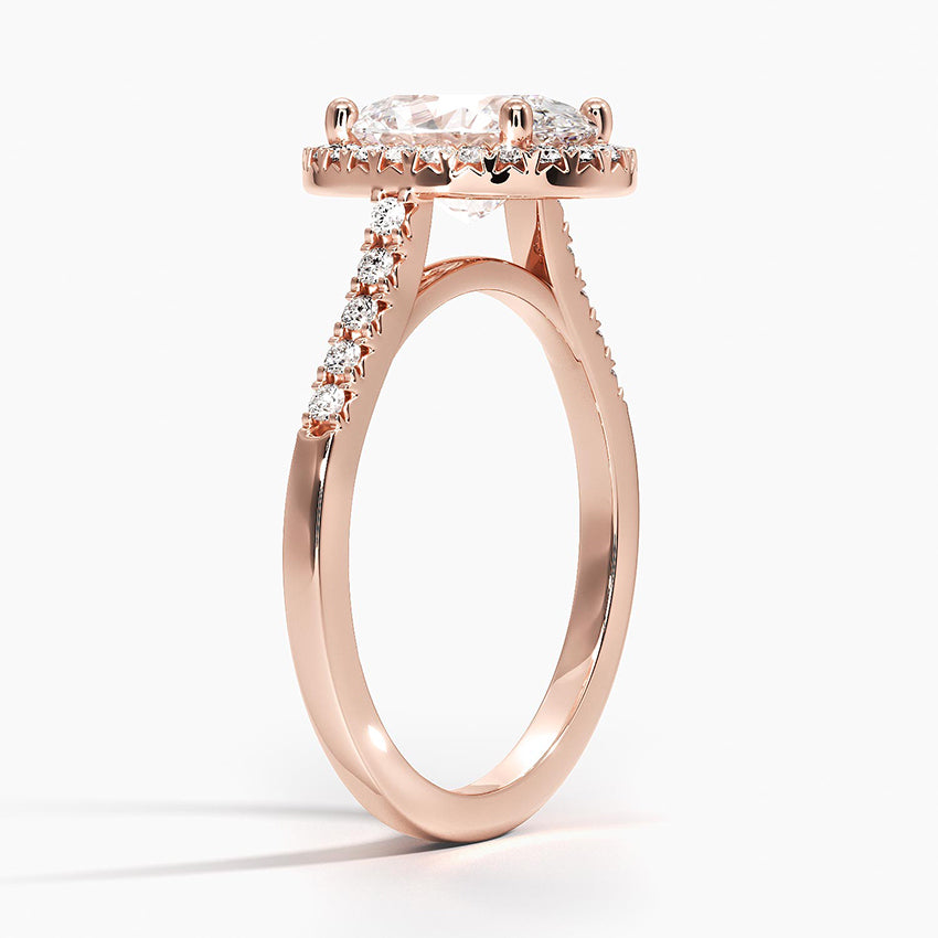2,25 Karat Oval Halo Tasarım Tektaş Laboratuvar Pırlanta Yüzük 18 K- Lunara - Bold Diamonds