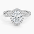2.25 Karat Oval Halo Tasarım Tektaş Laboratuvar Pırlanta Yüzük 18K -Diamora - Bold Diamonds