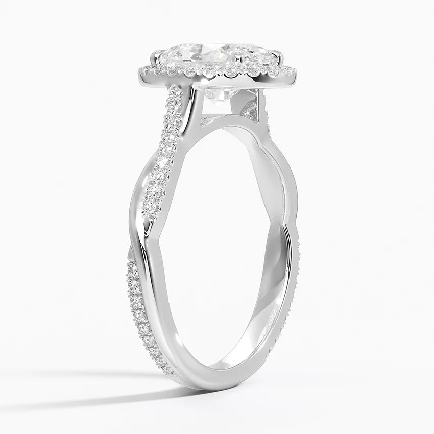 2.25 Karat Oval Halo Tasarım Tektaş Laboratuvar Pırlanta Yüzük 18K -Magnara - Bold Diamonds