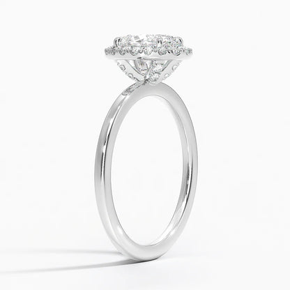 2.25 Karat Oval Halo Tasarım Tektaş Laboratuvar Pırlanta Yüzük 18K -Ophelia - Bold Diamonds