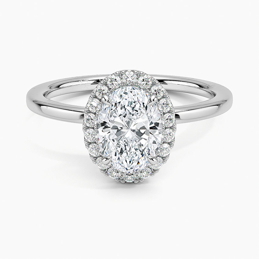 2.25 Karat Oval Halo Tasarım Tektaş Laboratuvar Pırlanta Yüzük 18K -Ophelia - Bold Diamonds