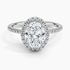 2.25 Karat Oval Halo Tasarım Tektaş Laboratuvar Pırlanta Yüzük 18K -Valora - Bold Diamonds