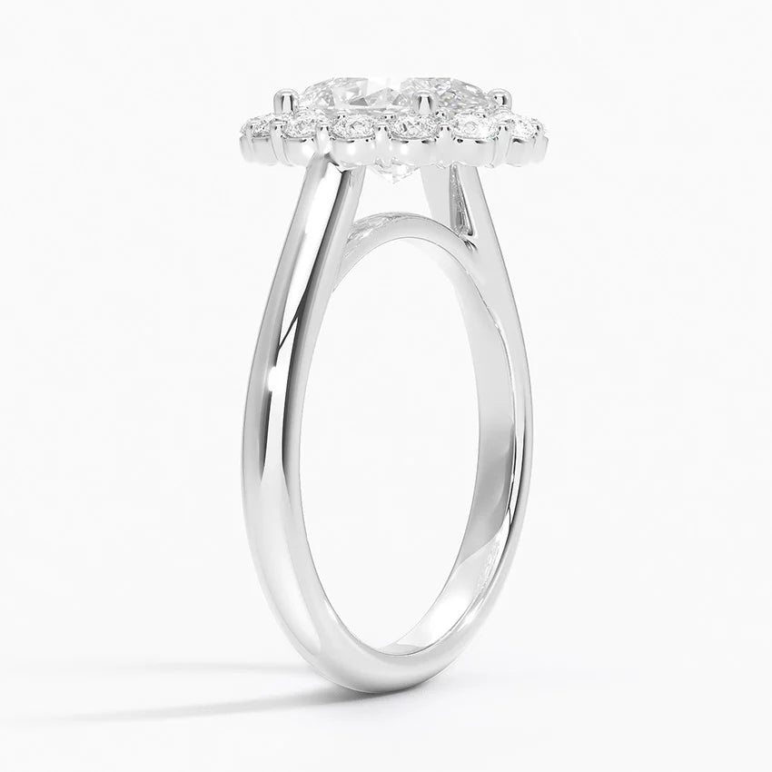 2.25 Karat Oval Halo Tasarım Tektaş Laboratuvar Pırlanta Yüzük -Illumina - Bold Diamonds