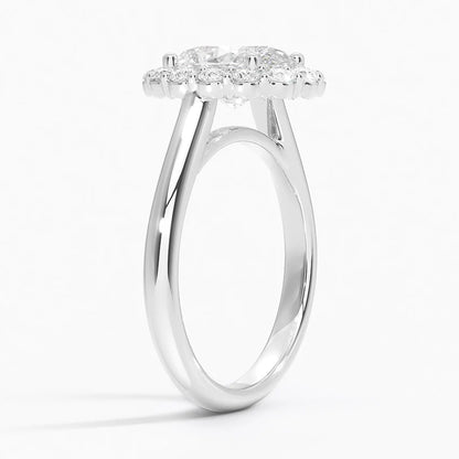 2.25 Karat Oval Halo Tasarım Tektaş Laboratuvar Pırlanta Yüzük -Illumina - Bold Diamonds