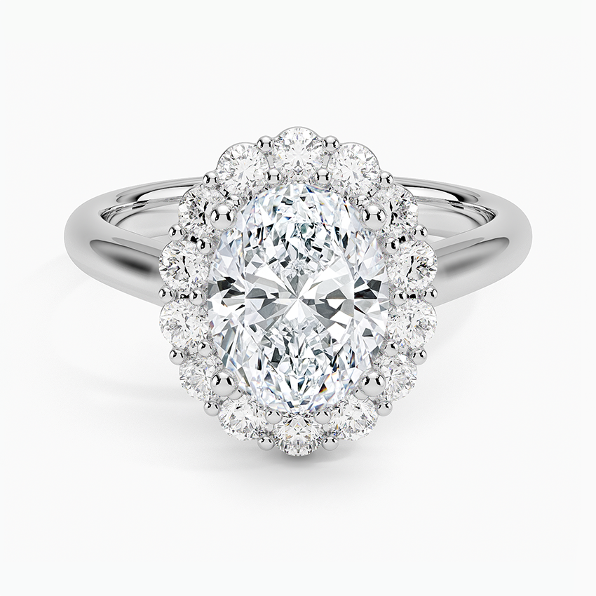 2.25 Karat Oval Halo Tasarım Tektaş Laboratuvar Pırlanta Yüzük -Illumina - Bold Diamonds