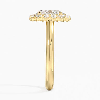 2.25 Karat Oval Halo Tasarım Tektaş Laboratuvar Pırlanta Yüzük -Illumina - Bold Diamonds