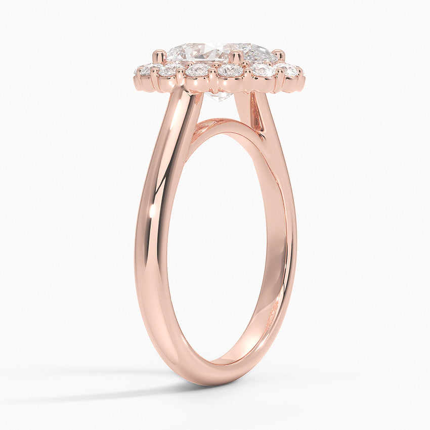 2.25 Karat Oval Halo Tasarım Tektaş Laboratuvar Pırlanta Yüzük -Illumina - Bold Diamonds