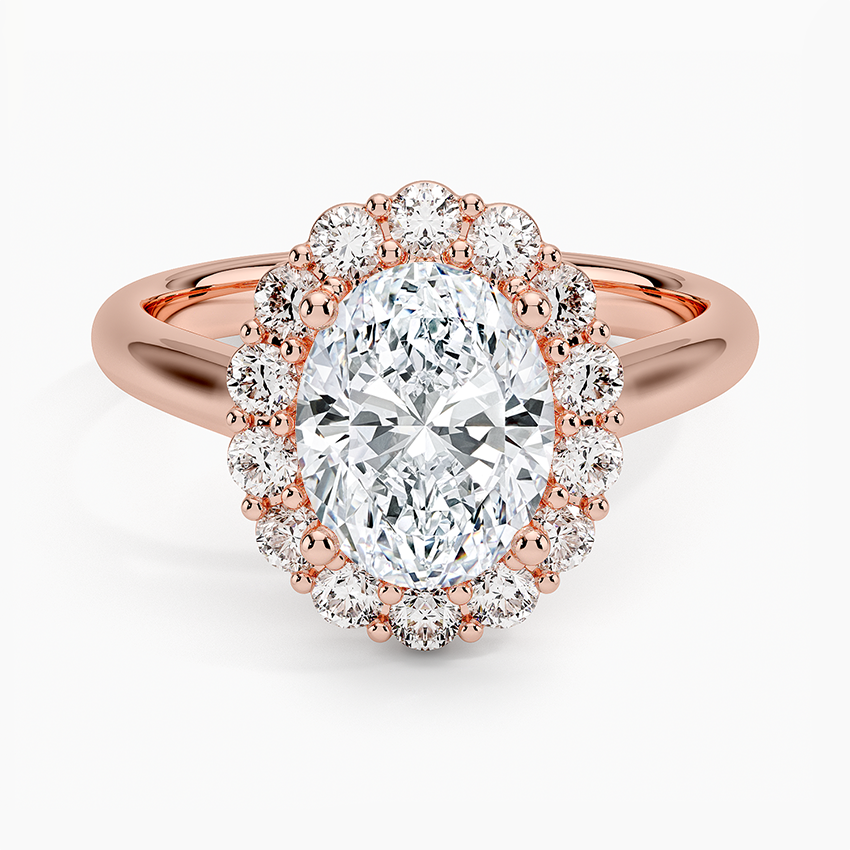 2.25 Karat Oval Halo Tasarım Tektaş Laboratuvar Pırlanta Yüzük -Illumina - Bold Diamonds