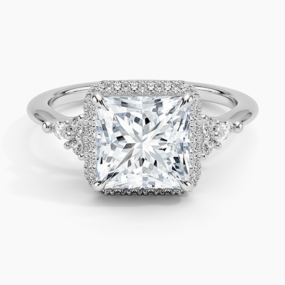 2.25 Karat Prenses Halo Tasarım Tektaş Laboratuvar Pırlanta Yüzük 18K -Amara - Bold Diamonds
