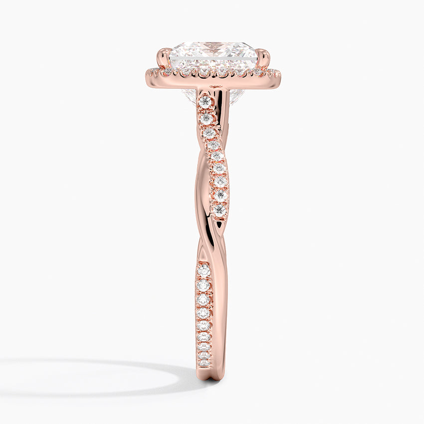2.25 Karat Prenses Halo Tasarım Tektaş Laboratuvar Pırlanta Yüzük 18K  -Diamora - Bold Diamonds