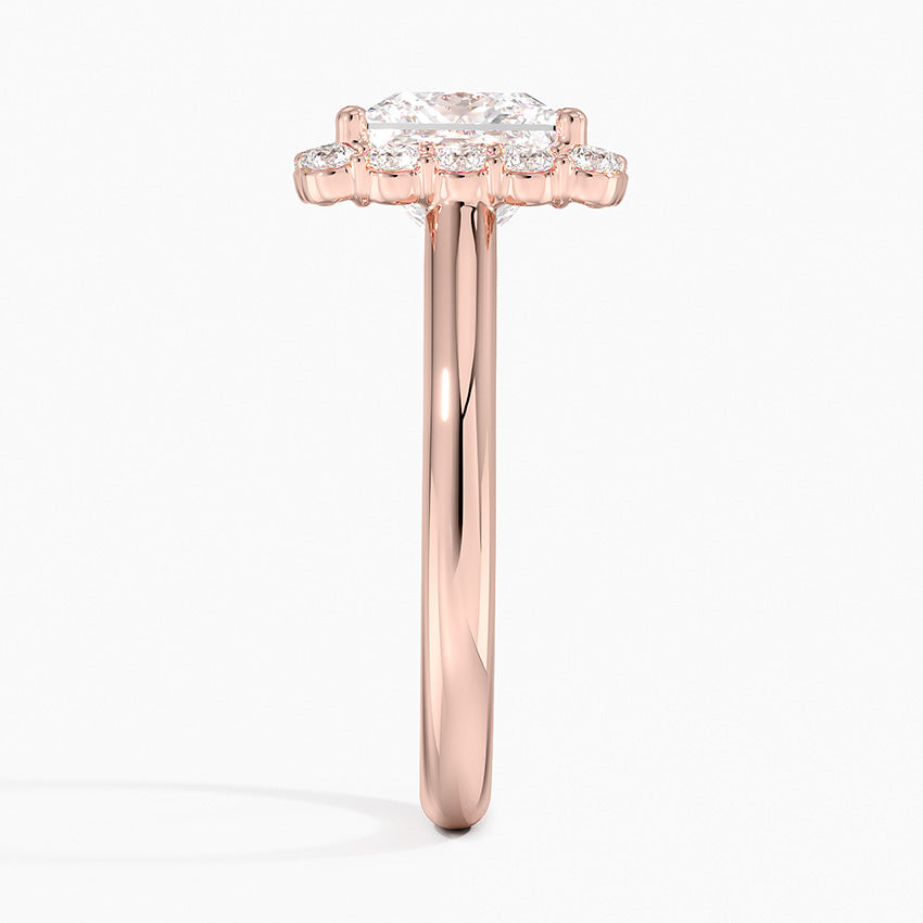 2.25 Karat Prenses Halo Tasarım Tektaş Laboratuvar Pırlanta Yüzük 18K -Illumina - Bold Diamonds