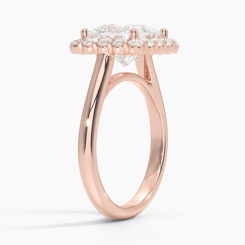 2.25 Karat Prenses Halo Tasarım Tektaş Laboratuvar Pırlanta Yüzük 18K -Illumina - Bold Diamonds