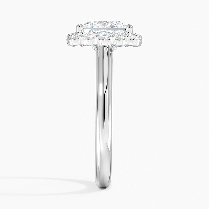 2.25 Karat Prenses Halo Tasarım Tektaş Laboratuvar Pırlanta Yüzük 18K -Illumina - Bold Diamonds