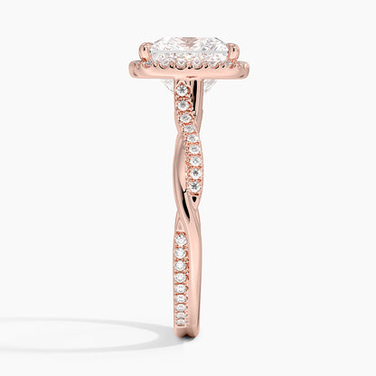 2.25 Karat Prenses Halo Tasarım Tektaş Laboratuvar Pırlanta Yüzük 18K -Magnara - Bold Diamonds