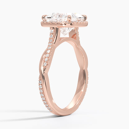 2.25 Karat Prenses Halo Tasarım Tektaş Laboratuvar Pırlanta Yüzük 18K -Magnara - Bold Diamonds