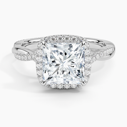 2.25 Karat Prenses Halo Tasarım Tektaş Laboratuvar Pırlanta Yüzük 18K -Magnara - Bold Diamonds