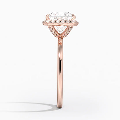 2.25 Karat Prenses Halo Tasarım Tektaş Laboratuvar Pırlanta Yüzük 18K -Ophelia - Bold Diamonds