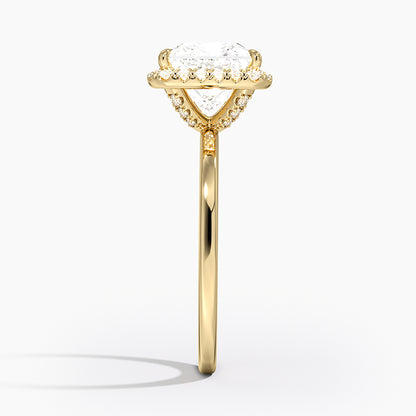 2.25 Karat Prenses Halo Tasarım Tektaş Laboratuvar Pırlanta Yüzük 18K -Ophelia - Bold Diamonds