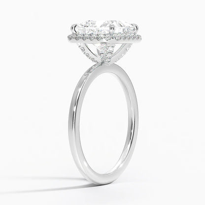 2.25 Karat Prenses Halo Tasarım Tektaş Laboratuvar Pırlanta Yüzük 18K -Ophelia - Bold Diamonds