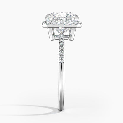 2.25 Karat Prenses Halo Tasarım Tektaş Laboratuvar Pırlanta Yüzük 18K - Valora - Bold Diamonds