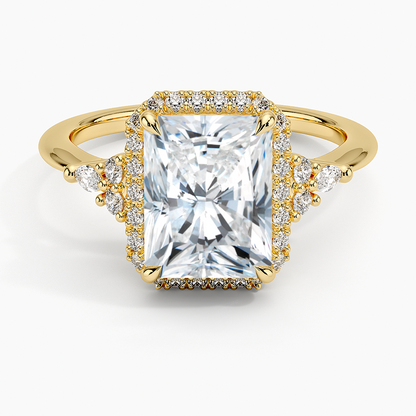 2.25 Karat Radiant Halo Tasarım Tektaş Laboratuvar Pırlanta Yüzük 18K -Amara - Bold Diamonds