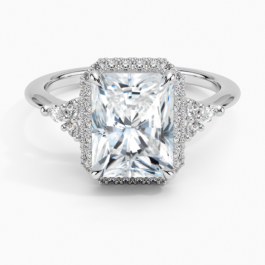 2.25 Karat Radiant Halo Tasarım Tektaş Laboratuvar Pırlanta Yüzük 18K -Amara - Bold Diamonds