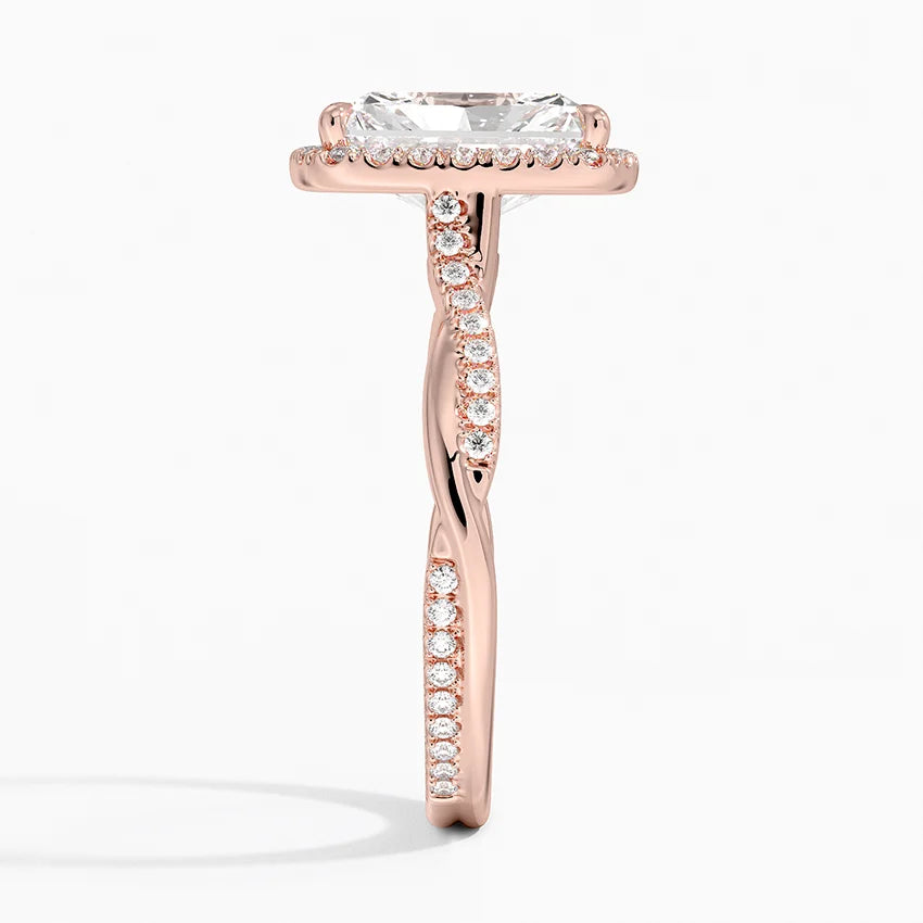 2.25 Karat Radiant Halo Tasarım Tektaş Laboratuvar Pırlanta Yüzük 18K -Diamora - Bold Diamonds