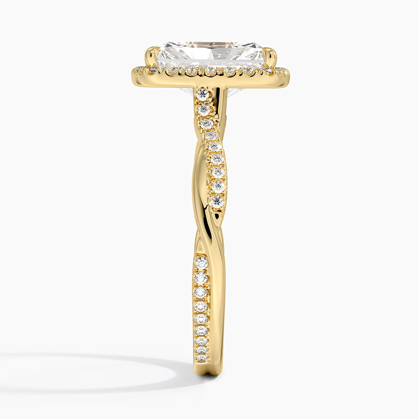 2.25 Karat Radiant Halo Tasarım Tektaş Laboratuvar Pırlanta Yüzük 18K -Diamora - Bold Diamonds