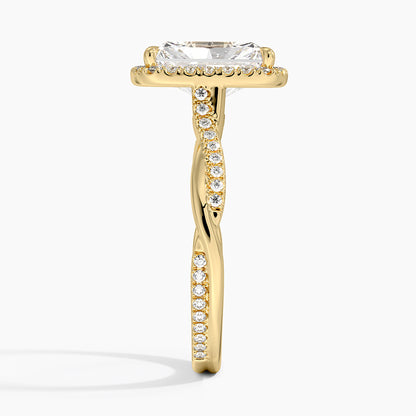 2.25 Karat Radiant Halo Tasarım Tektaş Laboratuvar Pırlanta Yüzük 18K -Diamora - Bold Diamonds