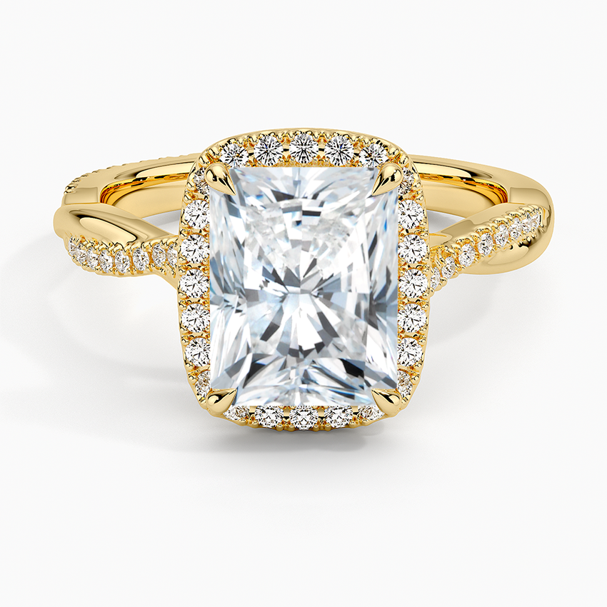 2.25 Karat Radiant Halo Tasarım Tektaş Laboratuvar Pırlanta Yüzük 18K -Diamora - Bold Diamonds