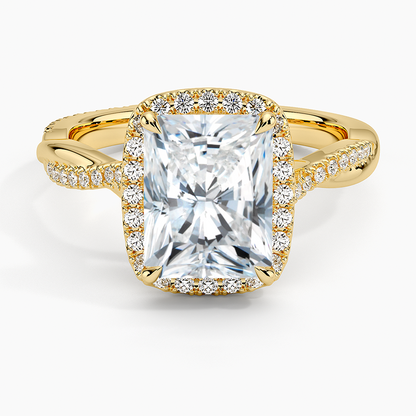 2.25 Karat Radiant Halo Tasarım Tektaş Laboratuvar Pırlanta Yüzük 18K -Diamora - Bold Diamonds