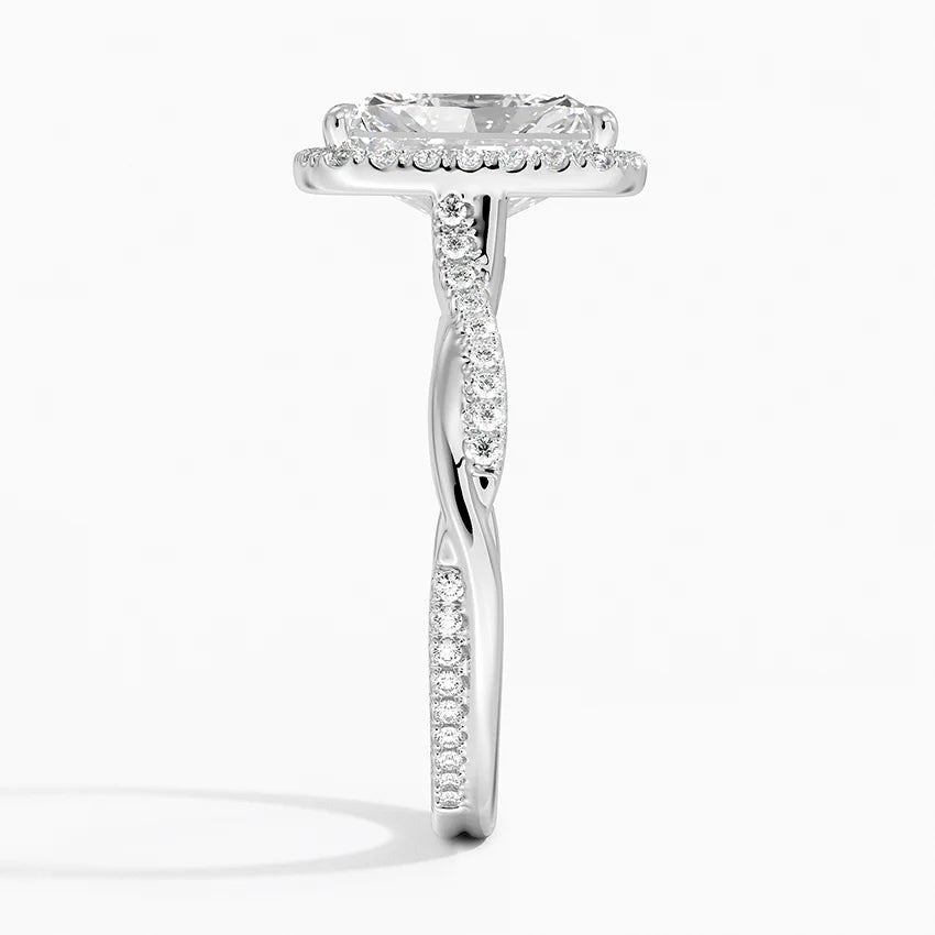 2.25 Karat Radiant Halo Tasarım Tektaş Laboratuvar Pırlanta Yüzük 18K -Diamora - Bold Diamonds