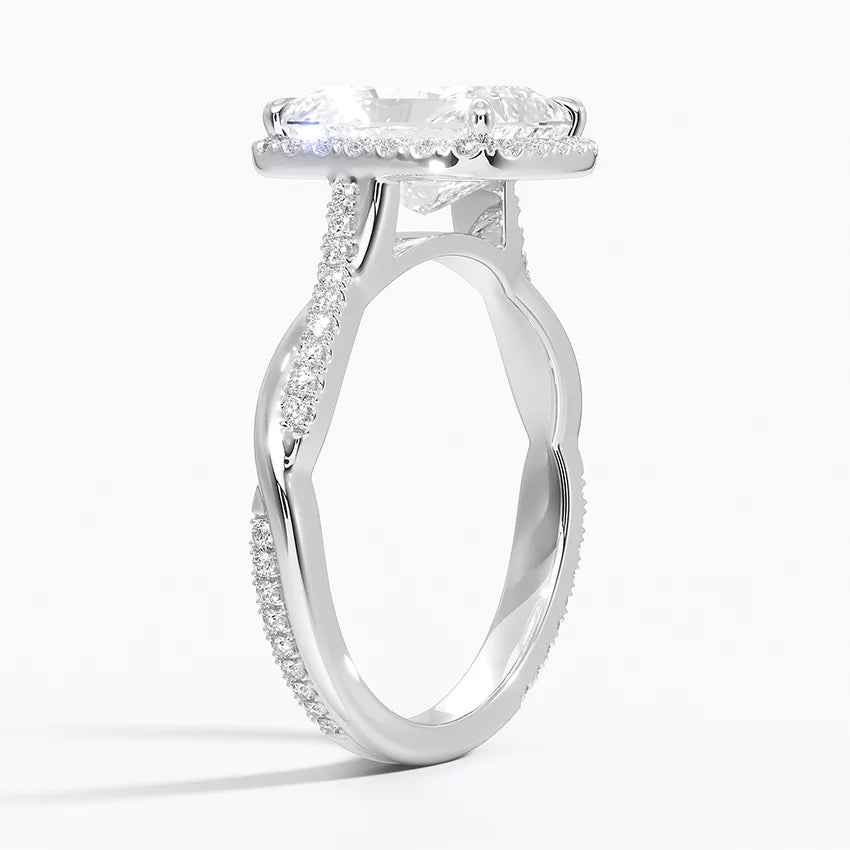 2.25 Karat Radiant Halo Tasarım Tektaş Laboratuvar Pırlanta Yüzük 18K -Diamora - Bold Diamonds