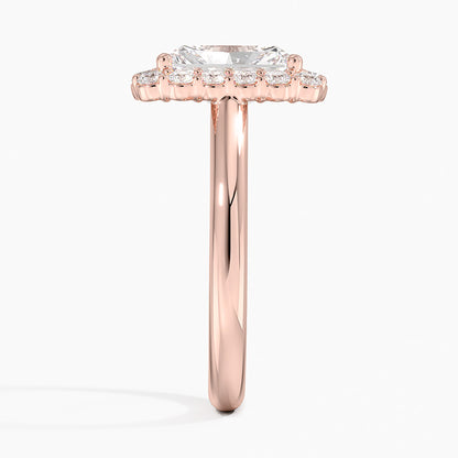 2.25 Karat Radiant Halo Tasarım Tektaş Laboratuvar Pırlanta Yüzük 18K -Illumina - Bold Diamonds