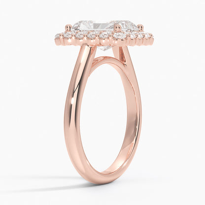 2.25 Karat Radiant Halo Tasarım Tektaş Laboratuvar Pırlanta Yüzük 18K -Illumina - Bold Diamonds