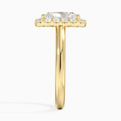 2.25 Karat Radiant Halo Tasarım Tektaş Laboratuvar Pırlanta Yüzük 18K -Illumina - Bold Diamonds
