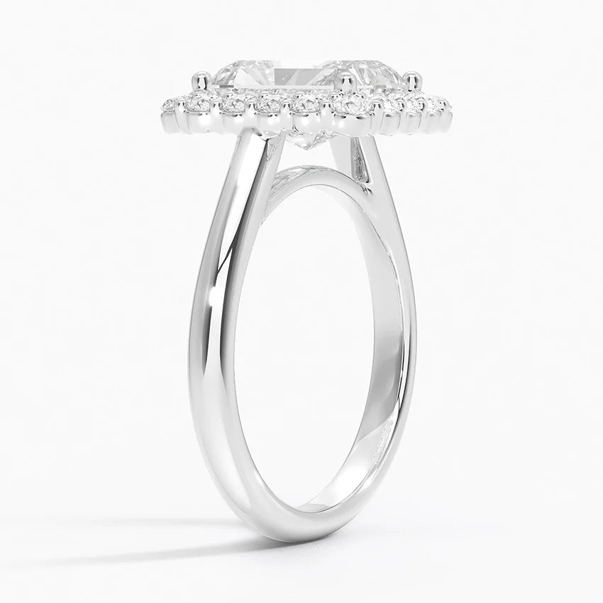 2.25 Karat Radiant Halo Tasarım Tektaş Laboratuvar Pırlanta Yüzük 18K -Illumina - Bold Diamonds
