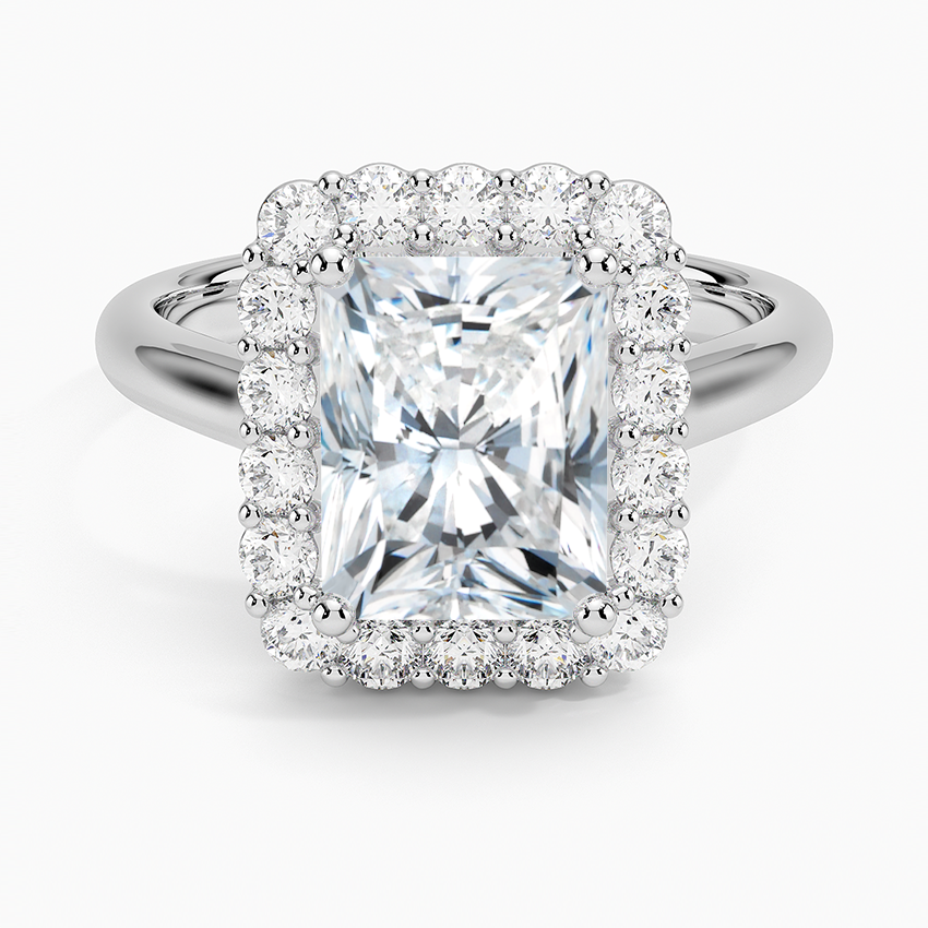2.25 Karat Radiant Halo Tasarım Tektaş Laboratuvar Pırlanta Yüzük 18K -Illumina - Bold Diamonds