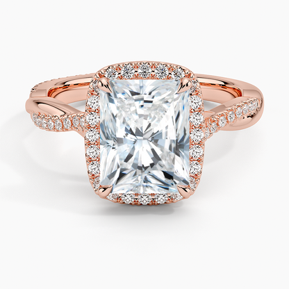 2.25 Karat Radiant Halo Tasarım Tektaş Laboratuvar Pırlanta Yüzük 18K -Magnara - Bold Diamonds