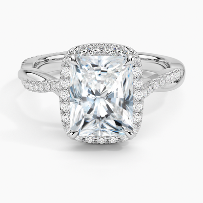 2.25 Karat Radiant Halo Tasarım Tektaş Laboratuvar Pırlanta Yüzük 18K -Magnara - Bold Diamonds