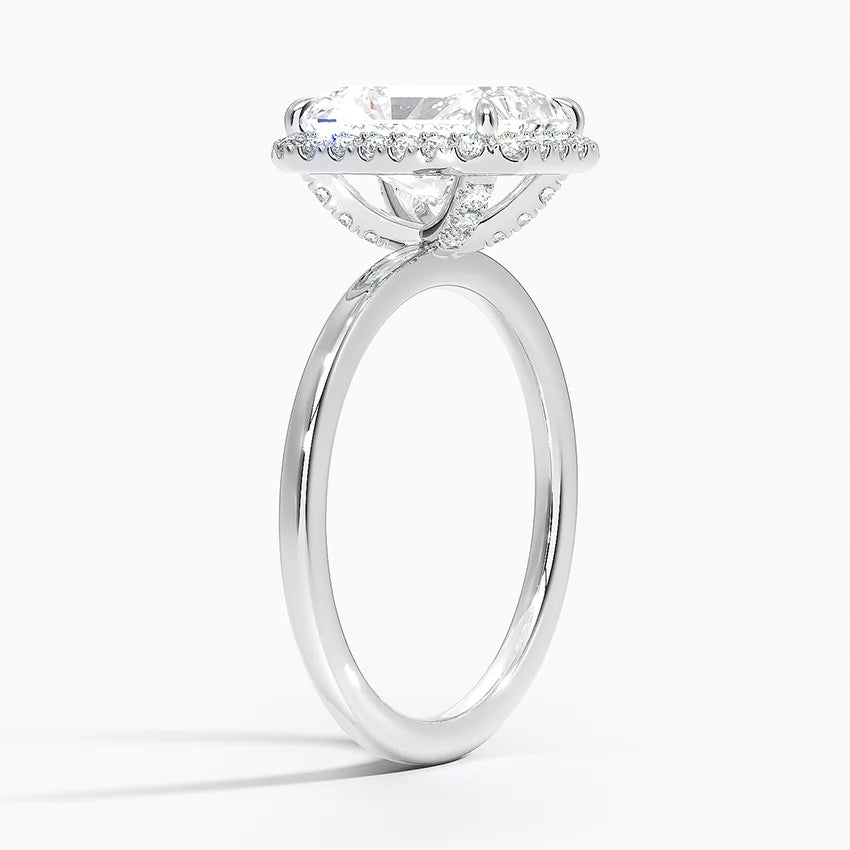 2.25 Karat Radiant Halo Tasarım Tektaş Laboratuvar Pırlanta Yüzük 18K -Ophelia - Bold Diamonds