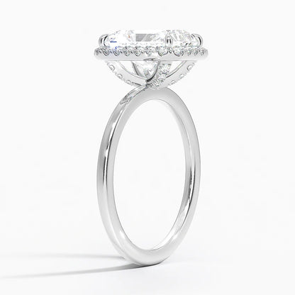 2.25 Karat Radiant Halo Tasarım Tektaş Laboratuvar Pırlanta Yüzük 18K -Ophelia - Bold Diamonds