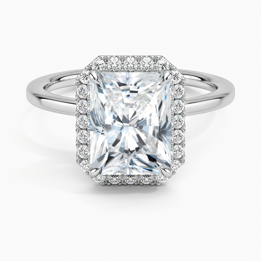 2.25 Karat Radiant Halo Tasarım Tektaş Laboratuvar Pırlanta Yüzük 18K -Ophelia - Bold Diamonds