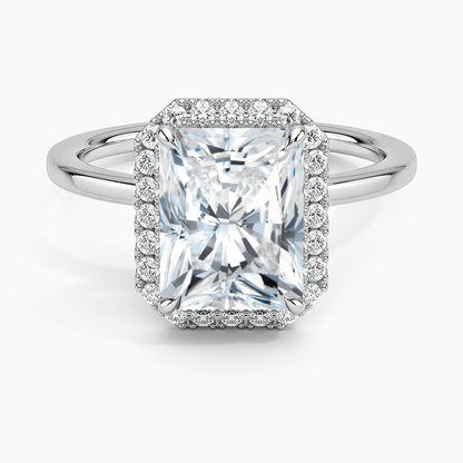 2.25 Karat Radiant Halo Tasarım Tektaş Laboratuvar Pırlanta Yüzük 18K -Ophelia - Bold Diamonds