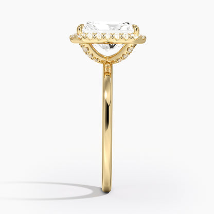 2.25 Karat Radiant Halo Tasarım Tektaş Laboratuvar Pırlanta Yüzük 18K -Ophelia - Bold Diamonds