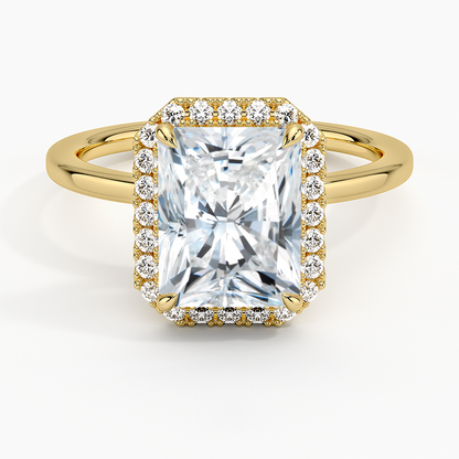 2.25 Karat Radiant Halo Tasarım Tektaş Laboratuvar Pırlanta Yüzük 18K -Ophelia - Bold Diamonds