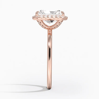 2.25 Karat Radiant Halo Tasarım Tektaş Laboratuvar Pırlanta Yüzük 18K -Ophelia - Bold Diamonds
